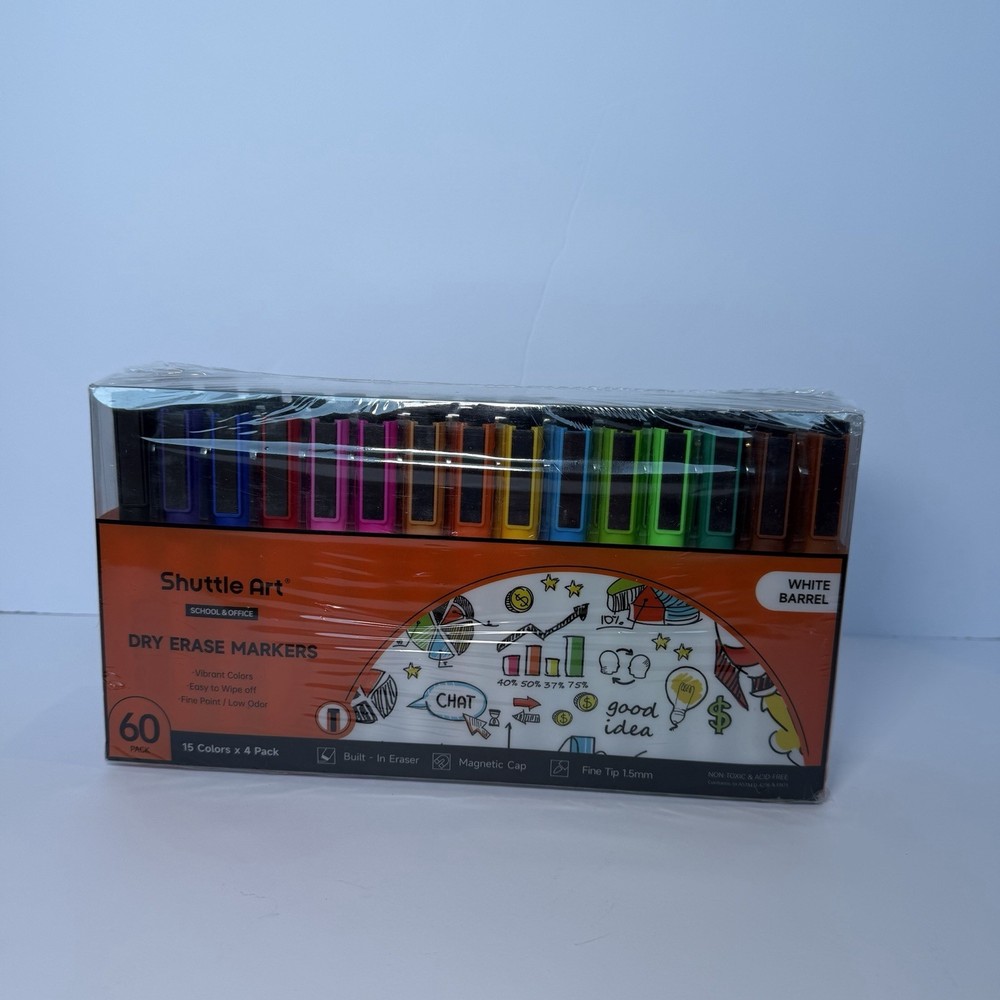 60-PACK SHUTTLE ART 15 COLORS X 4 Of Each Brand New