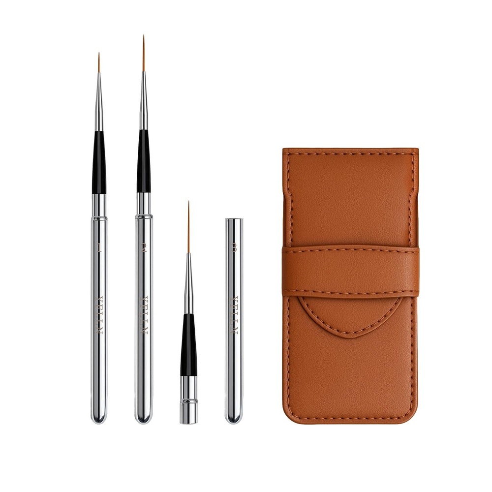 Travel Watercolor Brushes Nail Art Liner Brushes with Protective Case Handle …