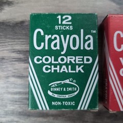 Vintage Binney & Smith Crayola No. 816 Colored & No. 320 White Chalk In Boxes