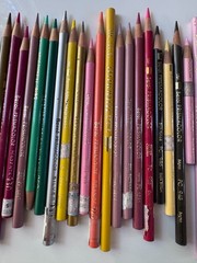 Vintage Lot of 56 Sanford Berol Prismacolor Colored Pencils Used Art Supplies