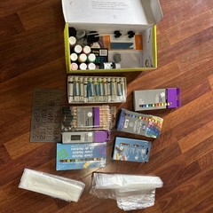 Mixed Artist Drawing & Sketching Supplies Lot | Pastels Chalk Pencils Watercolor