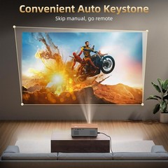 [Electric Focus/4K Support] Projector with WiFi 6 and Bluetooth 5.4, Highligh…