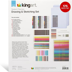 Select Series Drawing & Sketching Set, 175 Pc, Complete Art Kit with Colored Pen