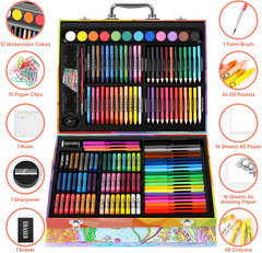 Arts and Crafts Supplies, 183-Pack Drawing Painting Set for Kids Girls Boys Teen