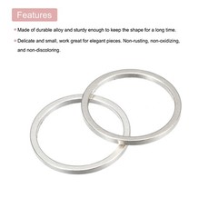 Round Earring Beading Hoop Rings Circle Link Ring 14mm/ 0.55″ Silver Tone,100pcs