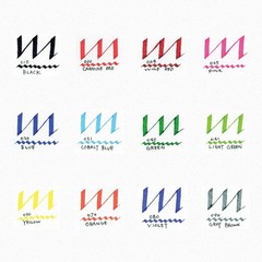 ZIG Calligraphy Marker Pens, 12 Colors set, 2mm & 3.5mm Dual Tip Markers, for…