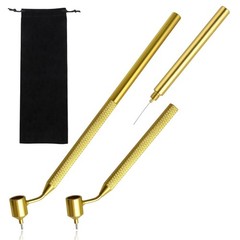 2Pcs Fine Line Fluid Writer Paint Applicator Pens with 0.5mm and 0.7mm Stem T…