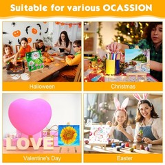 Mimorou 32 Pack Mini Canvas with Easel Sets for 3 x 3 Inch, as pictures shown