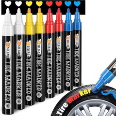 8 Pack Tire Paint Markers Car Tire Lettering Oil Based Waterproof Markers