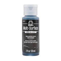 Multisurface Metallic Paint 2 oz Charcoal Black Art Craft Pigment Color