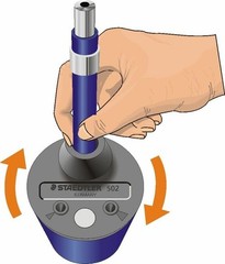 Staedtler Mars Lead Pointer Tub Sharpener ABS Blue For 2mm Pencil Leads 502 NEW