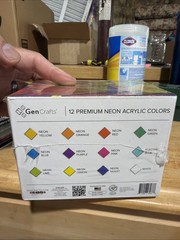 GenCrafts Metallic Acrylic Pouring Paint 12 Colors 12 x 60ml (2 fl oz)