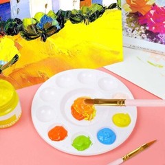 1 Pack Paint Brushes Set, 10 Pcs Nylon Hair Painting Brushes for Watercolor,