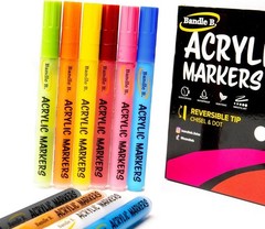 Acrylic Paint Markers-Set of 8 Paint Pens for Art,Fabric,Coloring and Journaling