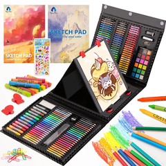 ART DRAWING SET 240-Piece Oil Pastels Crayons Colored Pencils Watercolor