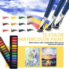 Watercolor Workbooks Coloring Book Easy Nature Scenes Beginner Friendly