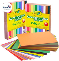 Construction Paper Bulk Pack (480 Sheets) – 10 Assorted Colors, 9X12, Classroom