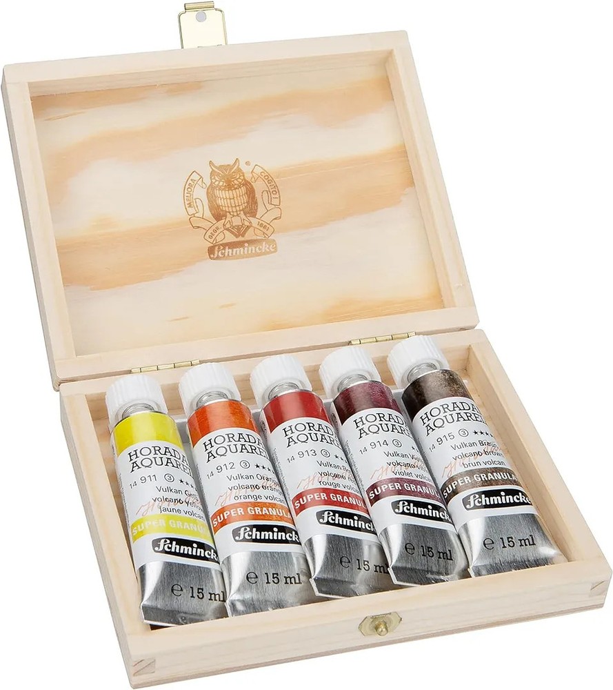 Schmincke Horadam Watercolor Volcano Supergranulation Set of 5, 15ml Tubes 74868