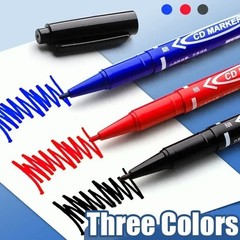 10PCS Permanent Markers Double Tip Waterproof Black Fine Tip Paint Pens10PCS Per