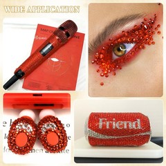 5000PCS SS6/2mm Crystal Rhinestones (Orange/Hyacinth) with 2Pcs 10ml B7000 Je…