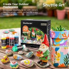 Shuttle Art 25 Colors Outdoor Acrylic Paint 2 Fl Oz (Pack of 25), 25