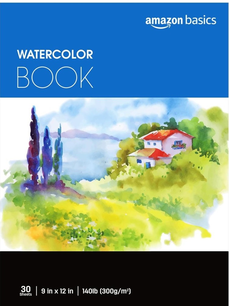 Amazon Basics Watercolor Pad for Beginners, Artists, Adults and Students