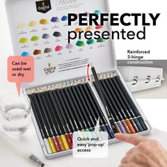 Castle Art Supplies 24 Botanical Watercolor Pencil Set