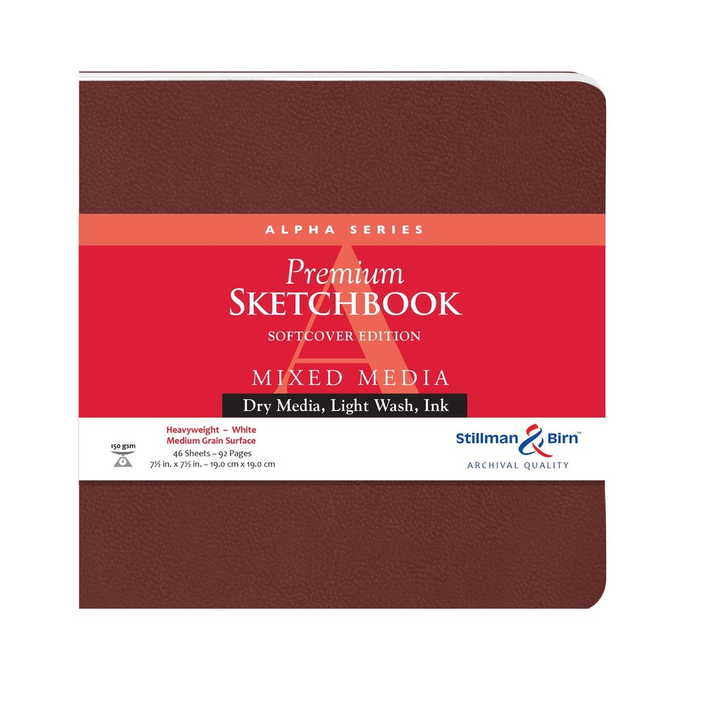 & Alpha Series Softcover Sketchbook 7.5 X 7.5 150 Gsm Heavyweight