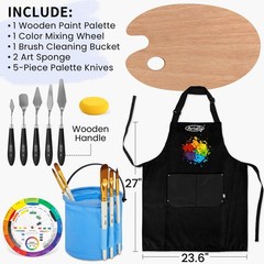 86-Piece Acrylic Painting Kit with Tabletop Easel, 48 Colors Acrylic Paint Se…