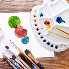 U.S. Art Supply 10″ x 13.5″ Clear Oval Acrylic Painting Palette 17, White