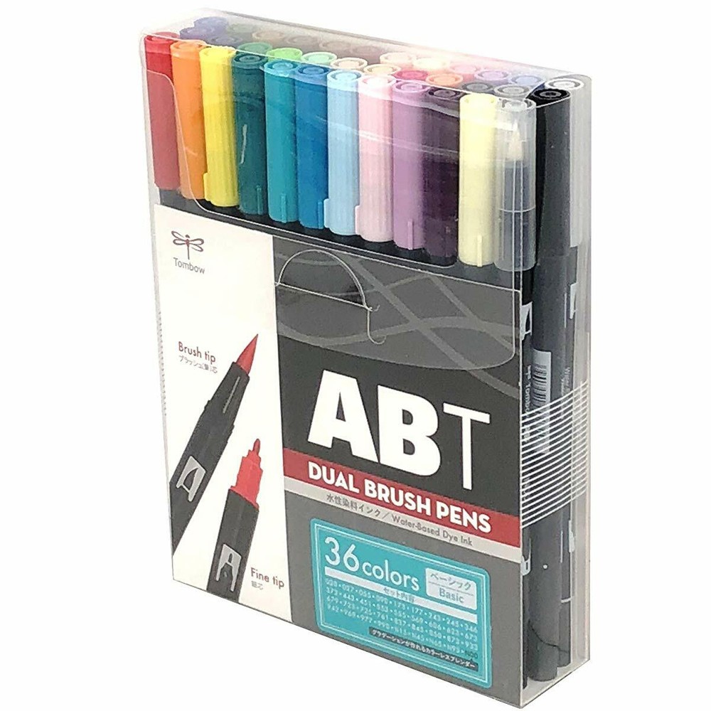 Tombow AB-T36CBA ABT Dual Brush Pens 36 Colors Basic