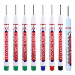 8Pcs 20mm Deep Hole Long Nib Head Markers For Metal Perforating Pen Woodworking