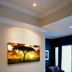 Large Artwork Living Room Wall Art African Trees Landscape Earth Tones Sunset…