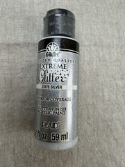 Lot of 3 Extreme Glitter #2787E Silver Acrylic Paint 2 oz New Sealed NOTES