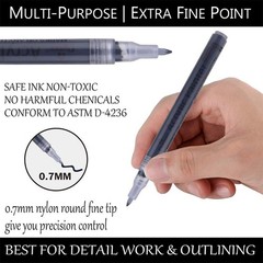 Paint Pens White Black Acrylic Marker 6 Pack, Acrylic Permanent Marker, White…