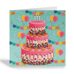 CraftBuddyUS CCK-A124: “Happy Birthday” Crystal Art Card 18x18cm