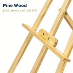 Pine Wooden Art Easel 45in Portable Adjustable Height Easel Stand for Painting