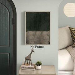 Dark Green Abstract Canvas Wall Art Painting Minimalist Modern Texture Painti…