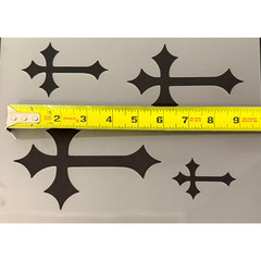 Cross #7 Stencil 10mm or 7mm Thick, Crosses, Skull, Tattoo, Tribal, Airbrushing!