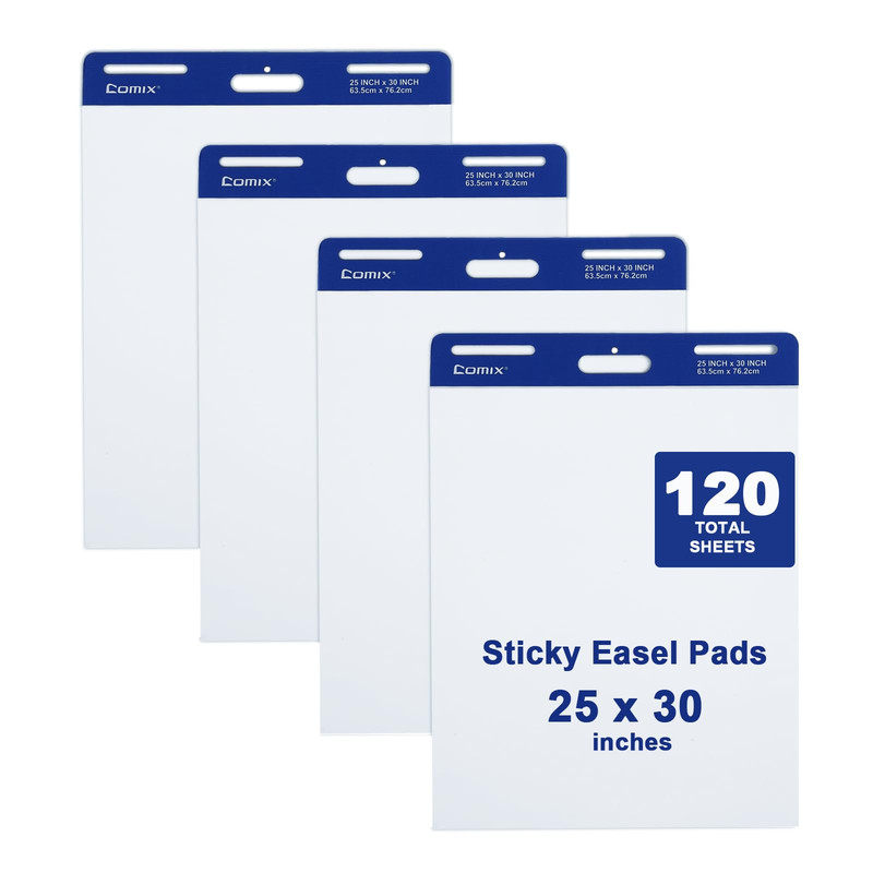 Comix Sticky Easel Pad 25 X 30 Inches Flip Chart Paper For Teachers Large Self