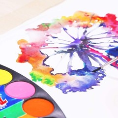 TBC Best Crafts Watercolor Paint Set with 36 Colors & Individual Brushes Palette