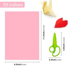 AIMI Construction Paper 100 Sheets Assorted Colors Bulk for School 10 colors