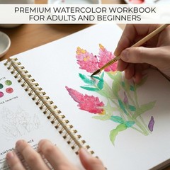 Beautiful Watercolor Workbook for Beginners – Relaxing 6.5 x 9 inches, Multi