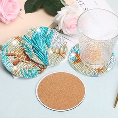 UPINS Ocean Diamond Art 3 inches x 3 x 2 inches, Blue Brown