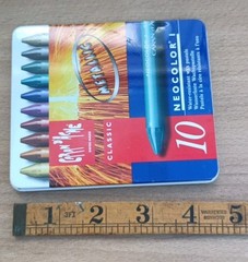 Caran d’Ache Neocolor I Set of 10 Metallic Water Resistant Wax Pastel