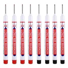 8Pcs 20mm Deep Hole Long Nib Head Markers For Metal Perforating Pen Woodworking