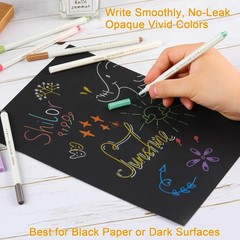 Sunshilor Metallic Markers Fine Point 1 Count (Pack of 12), 12 Colors