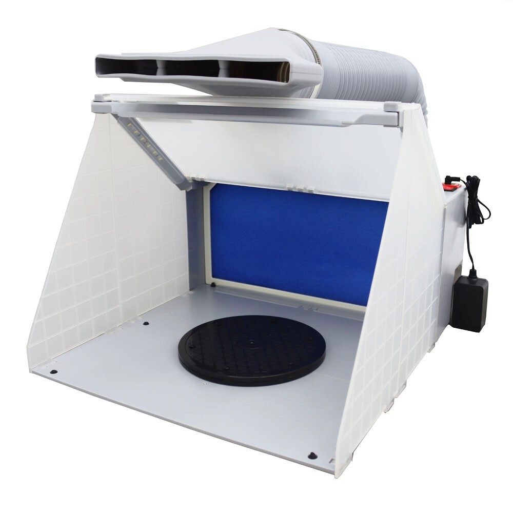 Desktop Portable Airbrush Paint Spray Booth Kit 110V/60HZ Exhaust Cabinet 4M/S