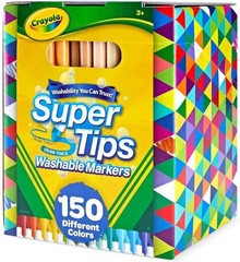 Crayola Super Tips Marker Set (150ct), 150 Count (Pack of 1), Multicolor …