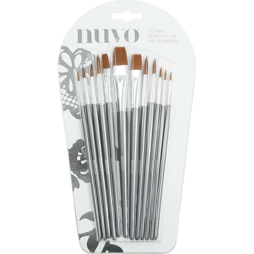 Nuvo NYLON PAINT BRUSHES 12pk – Tonic Studios
